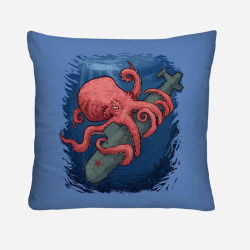 Red octopus cuscino